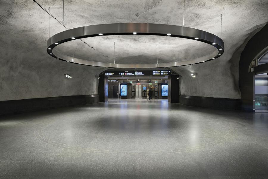 Освещение Центральная станция метро Стокгольма