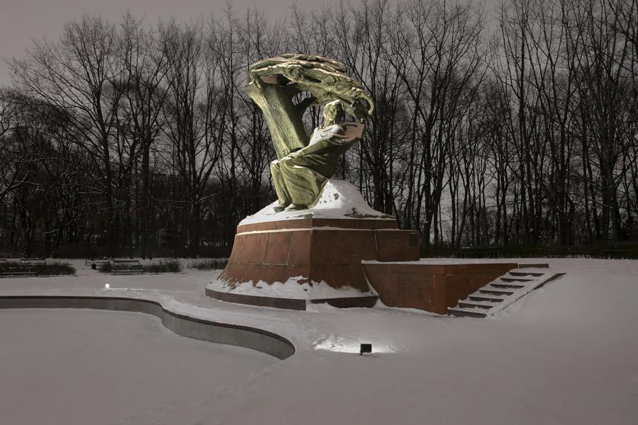 Освещение Памятник Фредерику Шопену