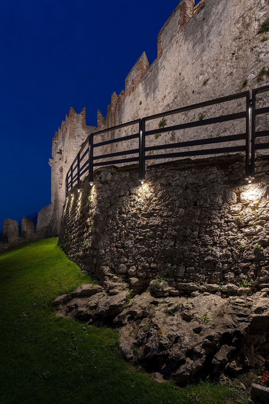 Lighting Scaligero Castle in Malcesine
