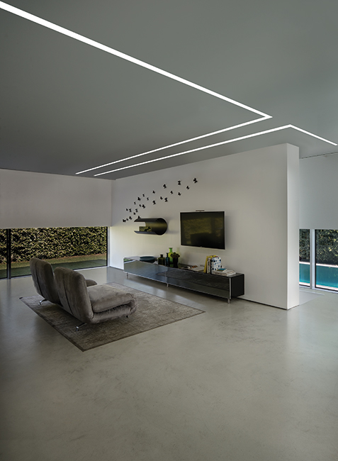 Brenta 1, 3000K, 19W/m, diffuse optics, installation flush with ceiling