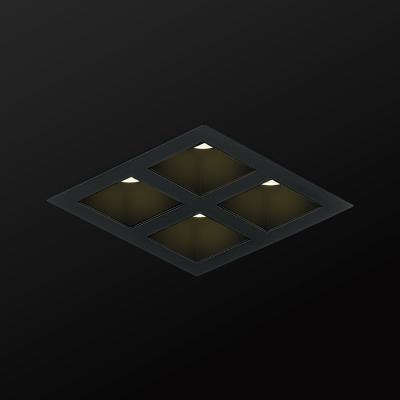 Bitpop 2.2, 3000K, 26W, 42°, noir, installation au ras du plafond