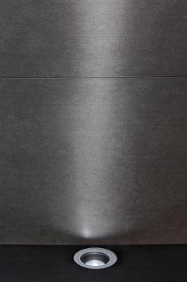 Litus 2.4, 4000K, 7W, 8°, sonderausführung mit Schirm aus Glas und weißem Siebdruck