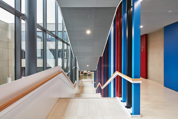 Turis 3.0, 4000K, 15W, weiß. Gymnasium Tolkewitz, Dresden. Project by ARGE DD-TOL - AB Raum und Bau GmbH, AB Fuchs und Rudolph, AGZ Zimmermann Arch. GmbH, Photo by Robert Gommlich