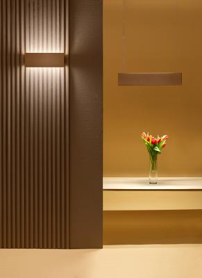 Berica S 2.0, 3000K, 14W, diffusa, bronzo antico / Berica 2.1, 3000K, 27W, 57°x90°, bronzo antico