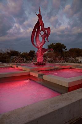 Moby P 1.0 / 2.0 / 3.0, RGBW, 9W - 20W - 30W, 34°. Monumental fountain, Silvi Marina, Teramo, Italy