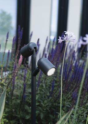 Pivot B 2.9, 3000K, 14W, range ottico 15°-43°, antracite, picchetto con due corpi illuminanti integrati