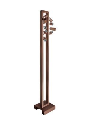 Ginko, 3000K-4000K, 11°-17°-34°-45°-68°, cor-ten, standard snoot, pedestals designed by Lucearchitettura