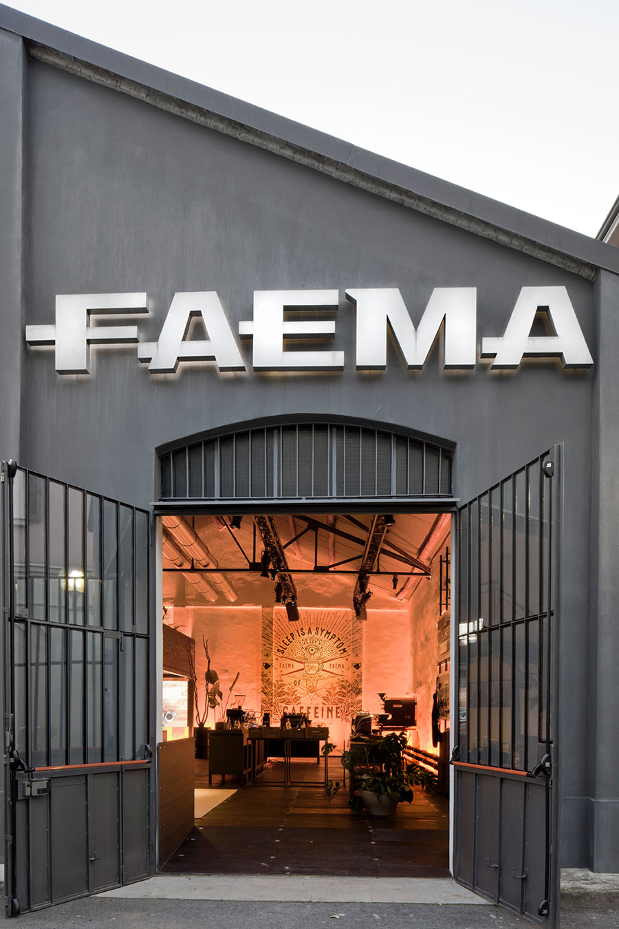 Illuminazione Art & Caffeine, Faema Flagship Store