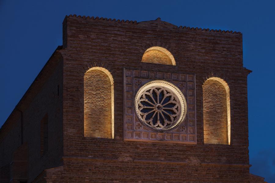 Lighting Church of San Michele Arcangelo and sanctuary of San Pantaleone