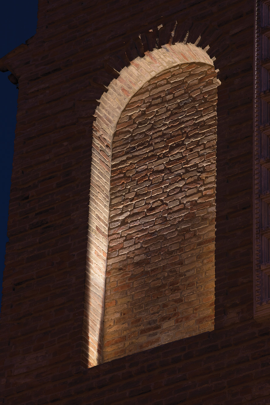 Lighting Church of San Michele Arcangelo and sanctuary of San Pantaleone