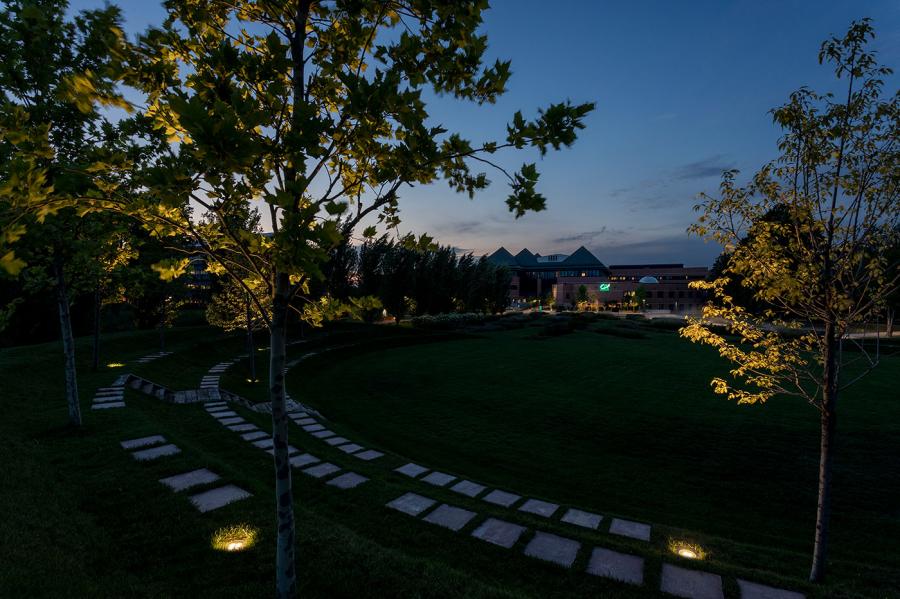 Illuminazione Parco Arboretum di Crédit Agricole Green Life