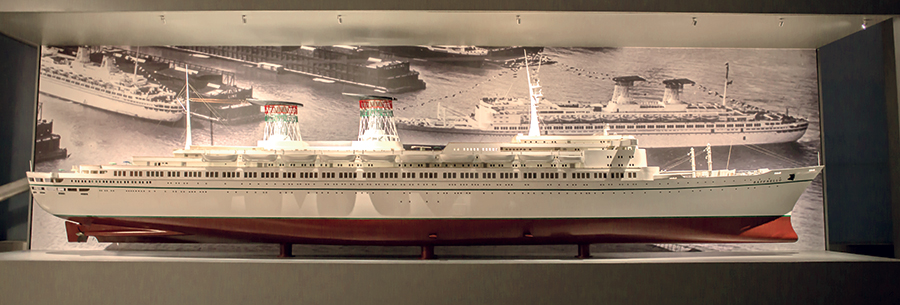 Ausstellung „Andrea Doria - Das schönste Schiff der Welt” -  Meeresmuseum Galata Beleuchtung