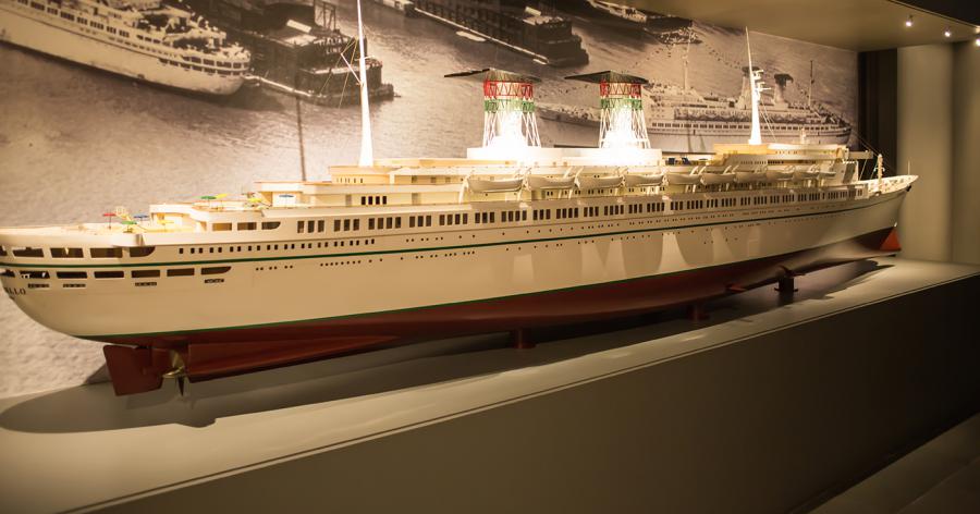 Ausstellung „Andrea Doria - Das schönste Schiff der Welt” -  Meeresmuseum Galata Beleuchtung