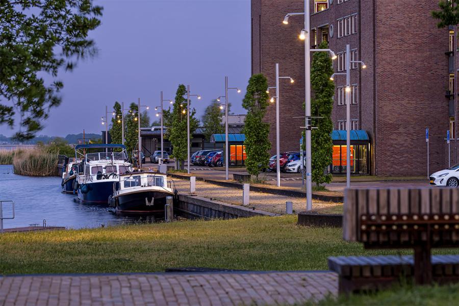 Hafen von Almere Beleuchtung