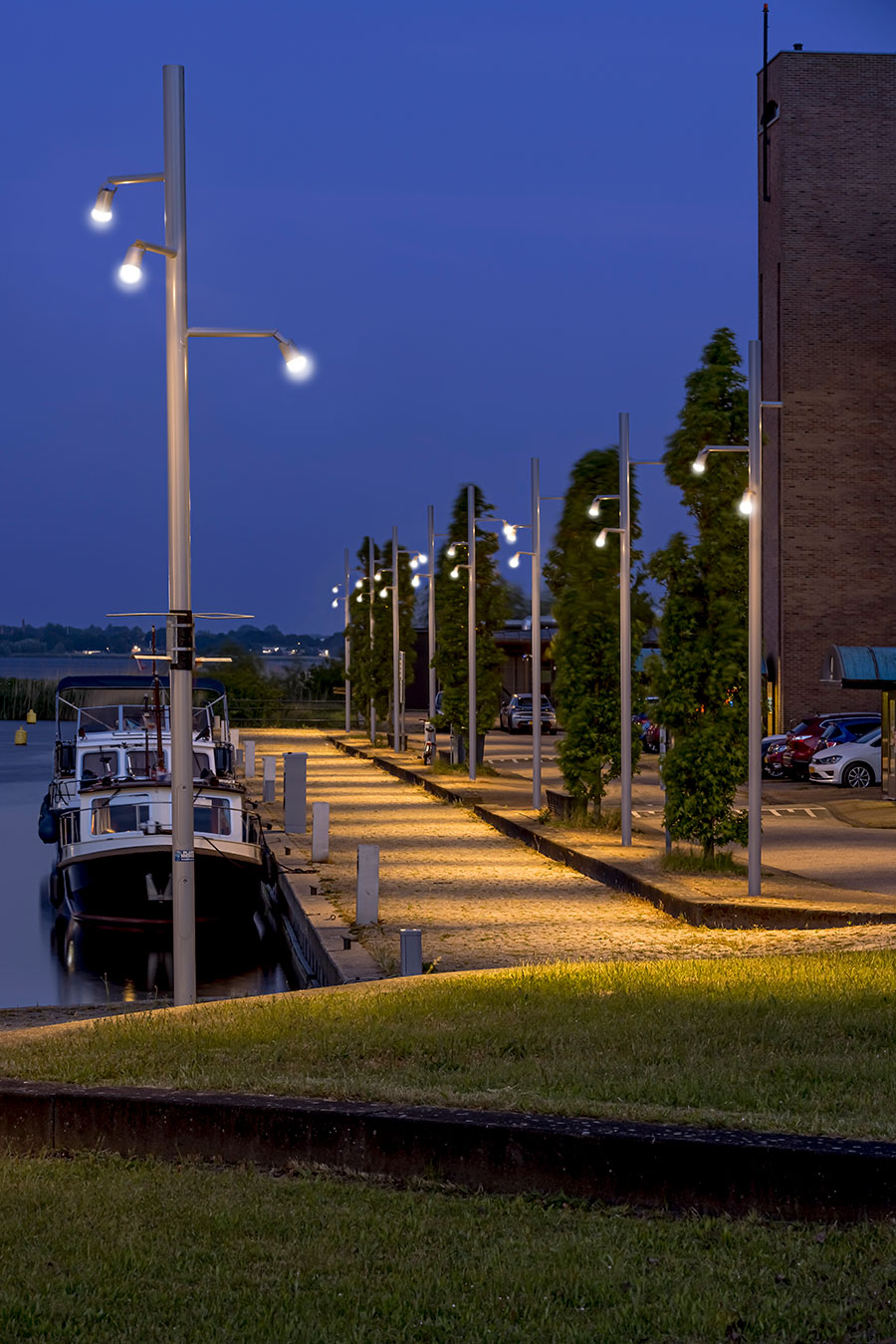 Hafen von Almere Beleuchtung