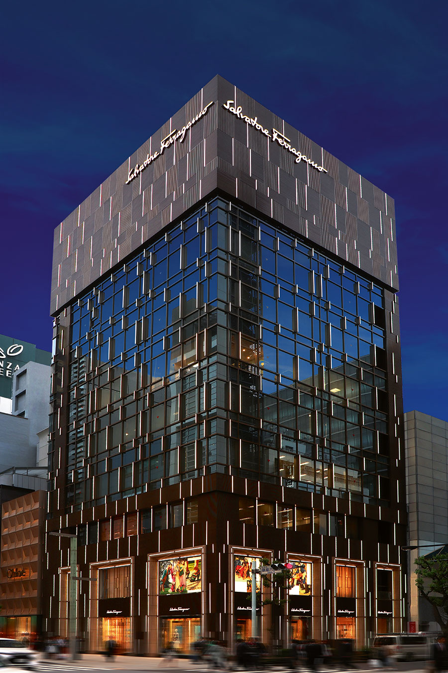 Освещение Salvatore Ferragamo Tokyo Ginza Flagship Store