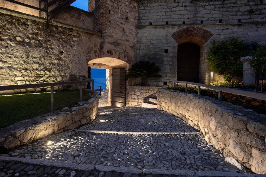 Lighting Scaligero Castle in Malcesine