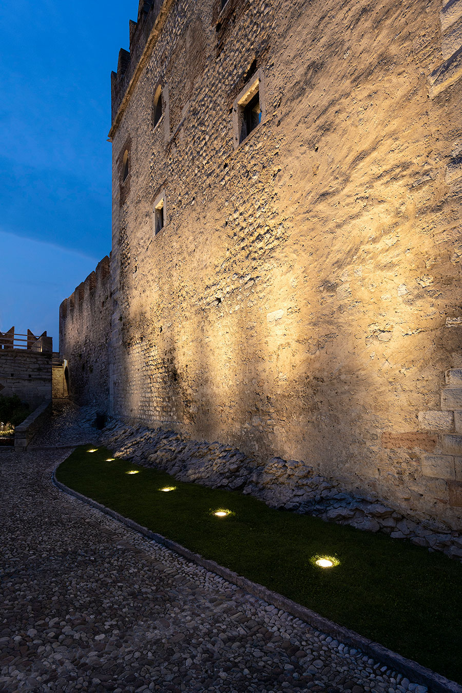 Lighting Scaligero Castle in Malcesine