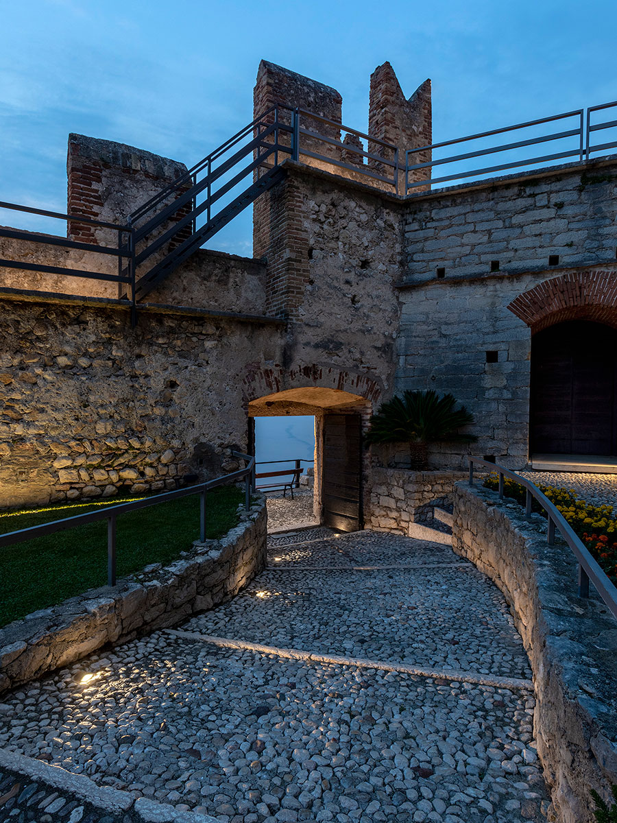 Lighting Scaligero Castle in Malcesine