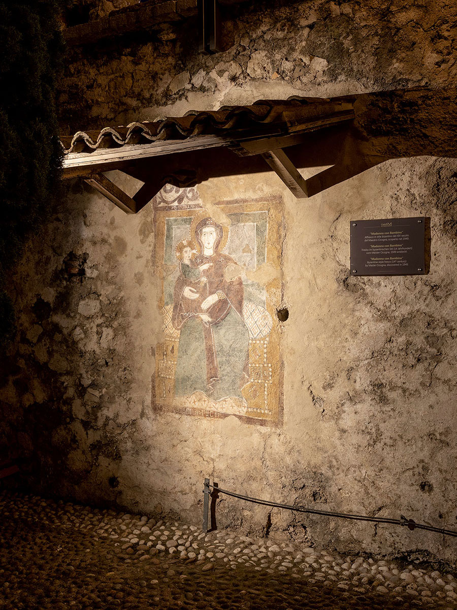 Lighting Scaligero Castle in Malcesine