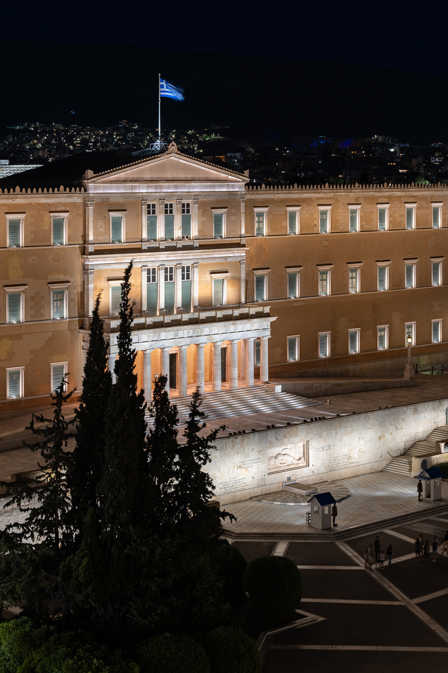 Illuminazione Parlamento Ellenico di Atene