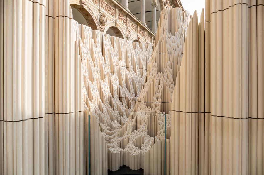 Wave/Cave by SHoP ARCHITECTS, INTERNI Material Immaterial, Fuorisalone 2017 Beleuchtung